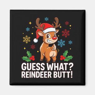 Was für ein Rentierhintern Lustiges Weihnachten Mä Magnet