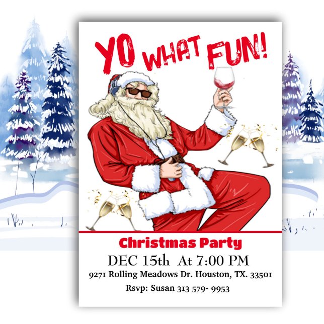 Was für ein Spaß Angesagt Weihnachten Party Einlad Einladung (Von Creator hochgeladen)