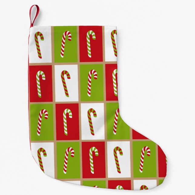 Was für ein Spaß! Candy Canes Weihnachtsgebäck Str Kleiner Weihnachtsstrumpf (Vorderseite)
