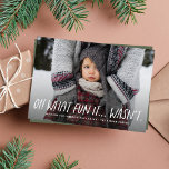 Was für ein Spaß das Weihnachts-Foto nicht lustig  Feiertagskarte<br><div class="desc">Oh, was für ein Spaß das nicht war. Ein lustiges und kluges Spiel auf der "oh was fun!" Glockenlinie ist perfekt für ein hartes Jahr. Egal, ob Sie mit Krankheit, Verlust oder anderen Härten zu tun haben, diese einfache Weihnachtskarte ermöglicht Ihnen, zumindest ein gutes Gefühl für Spaß darüber zu haben....</div>