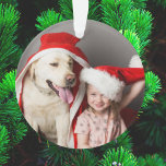 Was für ein Spaß! Modernes Minimal einfaches Weihn Ornament<br><div class="desc">Ein stilvolles Foto mit klassischer Typografie "oh was fun!" in Schwarz auf einem schlichten, weißen Hintergrund. Foto und Text lassen sich einfach für eine persönliche Touch anpassen. Ein einfaches, minimalistisches und zeitgenössisches Weihnachtsdesign, das sich in dieser Urlaubssaison auszeichnet! Das abgebildete Bild dient nur zur Veranschaulichung, um durch Ihr eigenes Foto...</div>
