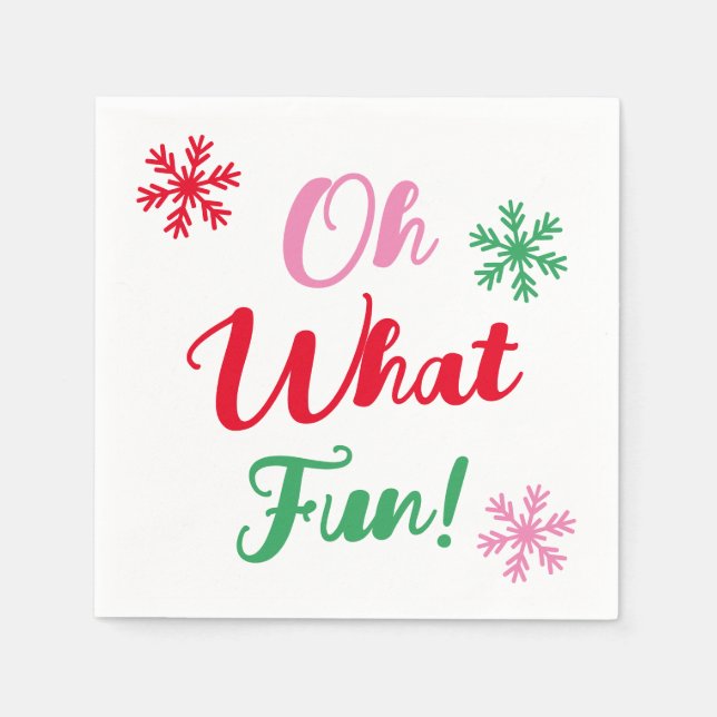 Was für ein Spaß! Modernes Weihnachts-Party Serviette (Vorderseite)