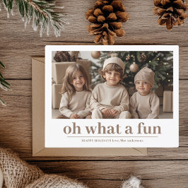Was für ein Spaß! Personalisiert Happy Holiday Fot Postkarte