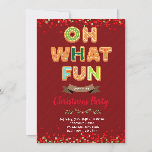 Was für ein Spaß Weihnachten Party Einladung (Vorderseite)