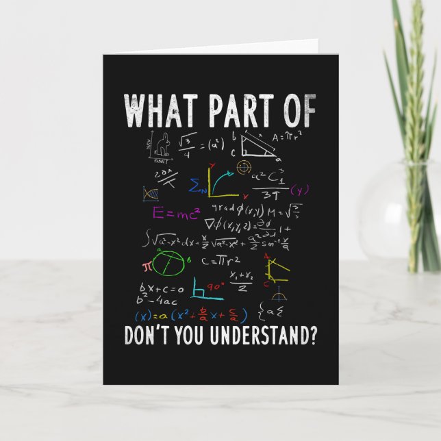 Was für ein Teil Mathematik verstehst du nicht? Karte (Vorderseite)