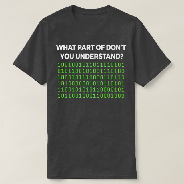Was für ein Teil von Dont du verstehst Funny6 T-Shirt (Design vorne)
