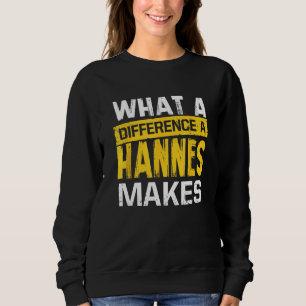 Was für ein Unterschied eine Hannes macht einen lu Sweatshirt