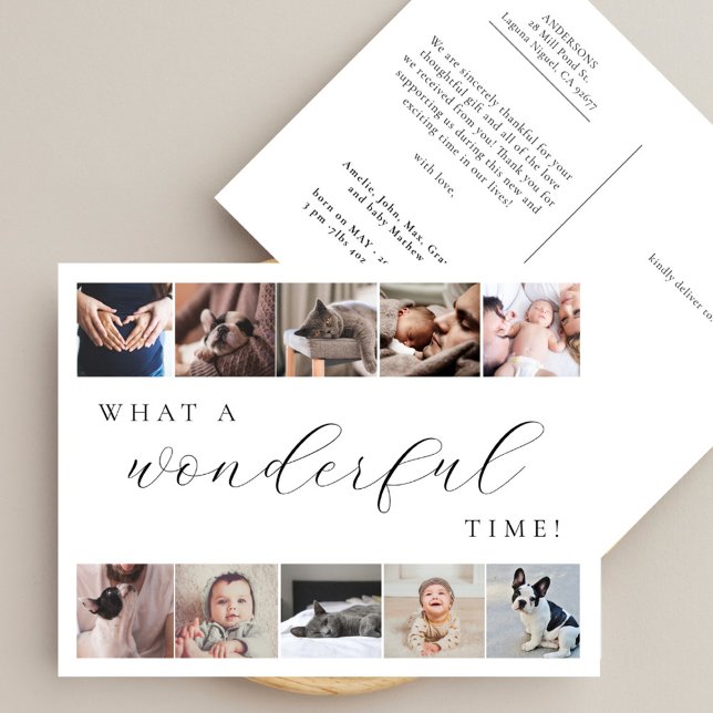 Was für ein wunderbares Time Multi Foto Minimal Ne Postkarte (Von Creator hochgeladen)