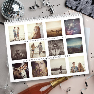 Was für ein wundervolles Leben Moderne 12-Foto-Col Kalender