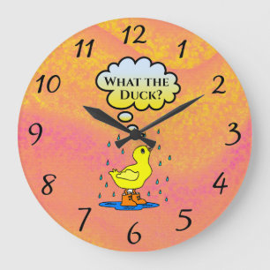 Was für eine Ente? Wall-Uhr Große Wanduhr