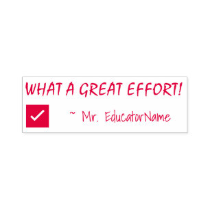 "WAS FÜR EINE GROSSE BEMÜHUNG!" Tutor Rubber Brief Permastempel