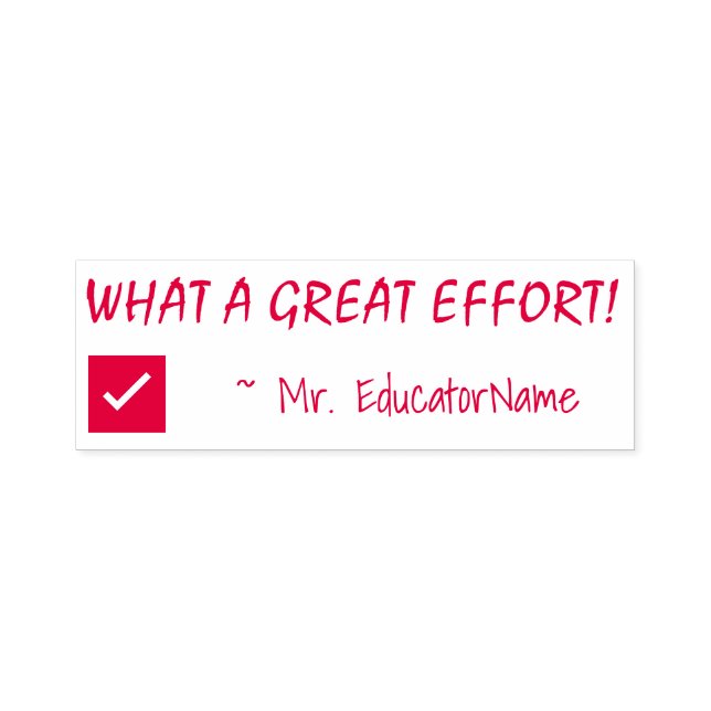 "WAS FÜR EINE GROSSE BEMÜHUNG!" Tutor Rubber Brief Permastempel (Design)