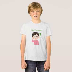 Was für eine Hausaufgaben mit Junge? Tri-Blend Shirt