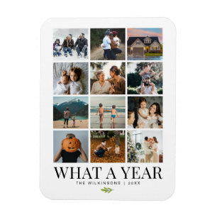 Was für eine Jahr-Foto-Urlaubskarte Magnet