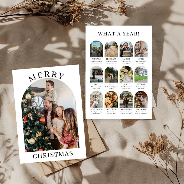 Was für eine Jahr-Karte Foto Collage Weihnachtskar Einladung (Von Creator hochgeladen)