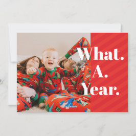 Was für eine Jahr Weihnachts-Weihnachtsfotokarte d Feiertagskarte