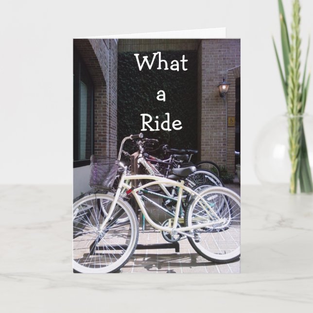 "WAS FÜR EINE REISE" - GRATULATIONEN KARTE (Vorderseite)
