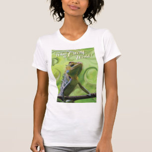 Was für eine verrückte Welt - eine besondere Lizar T-Shirt