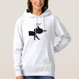 Was für Hexen! Funny Black Cat mit grünen Augen Hoodie