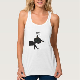 Was für Hexen! Funny Black Cat mit grünen Augen Tank Top