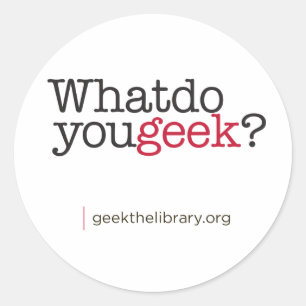 Was geek du? runder aufkleber