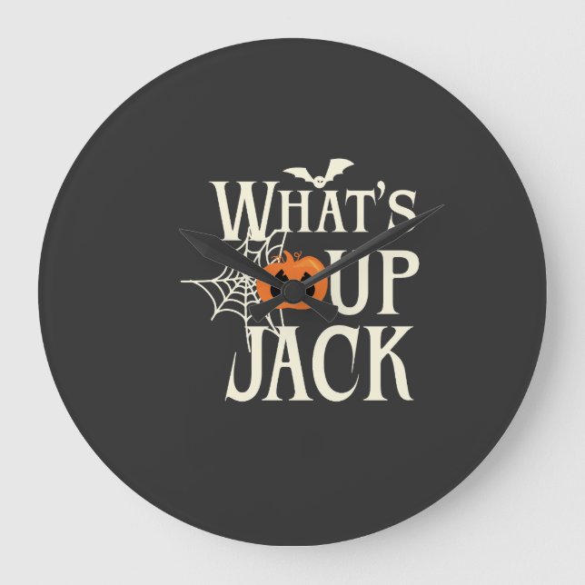 Was geht ab Jack Halloween Große Wanduhr (Vorderseite)