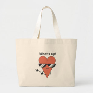 'Was geht!' Cool Heart Charakter Jumbo Stoffbeutel