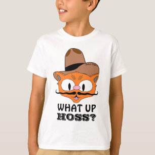 Was geht, Hoss? (Was ist los?) Schnurrbartkatze T-Shirt