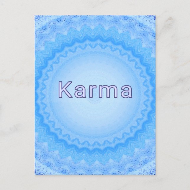 Was geht um...Soft Pastel Positive "Karma" Postkarte (Vorderseite)