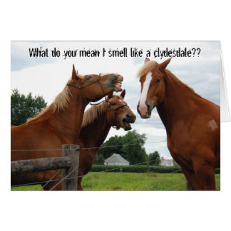 Was gemein rieche ich wie eine Clydesdale-Karte?