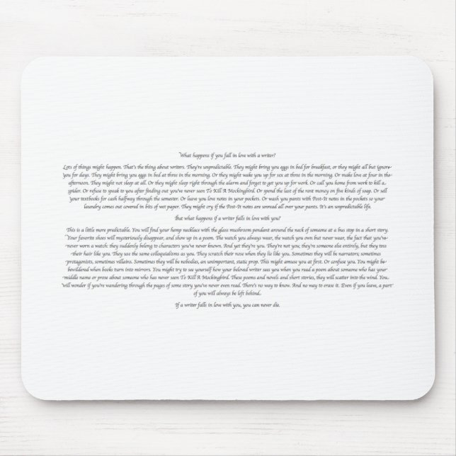 Was geschieht, wenn Sie in Liebe mit einem Mousepad (Vorne)