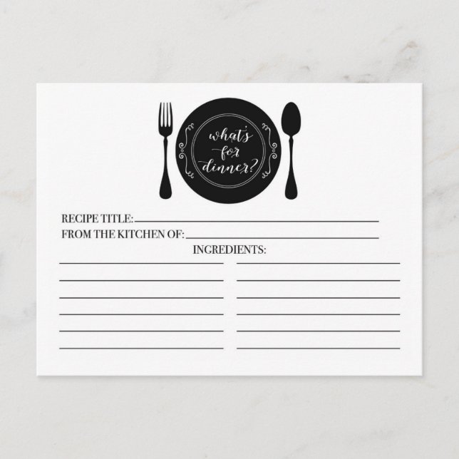 Was gibt es zum Abendessen Brautparty? Postkarte (Vorderseite)