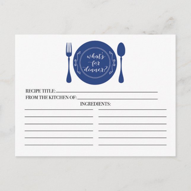 Was gibt es zum Abendessen Brautparty? Postkarte (Vorderseite)