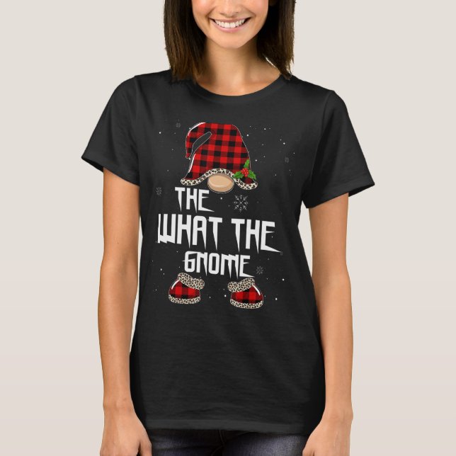 Was Gnome Buffalo Kariert Matching Family Chris T-Shirt (Vorderseite)
