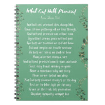Was Gott versprochen hat (Light Green) Notebook