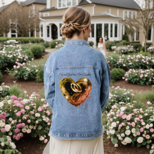 Was Gott Zusammengefügt Hat Braut Hochzeit Jeansjacke