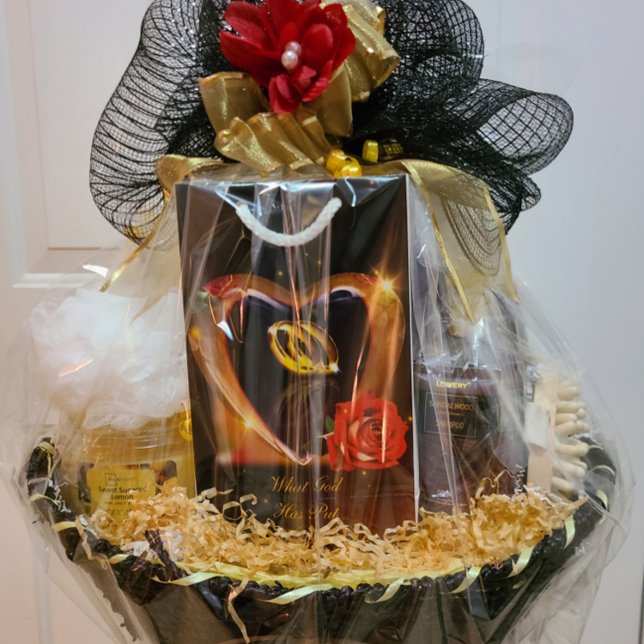 Was Gott zusammengestellt hat Hochzeit (Gold & Sch Kleine Geschenktüte (Von Creator hochgeladen)