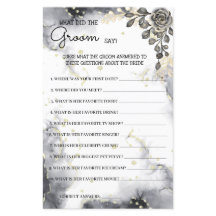 Was Groove sagt Black Rose Brautparty Game Card