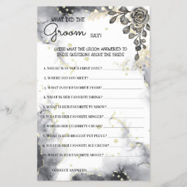 Was Groove sagt Black Rose Brautparty Game Card Flyer