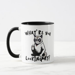 Was guckst du dir an? Grumpy Cat Attitude Tasse