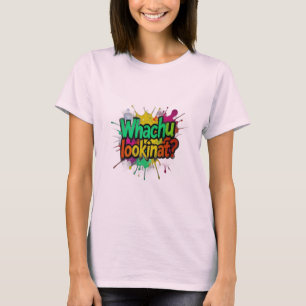 Was-guckst-du-lustiges Graffiti-Streetwear-T-Shirt T-Shirt