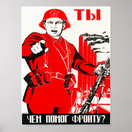 Was hast du getan, um Soldaten zu helfen? - Sowjet Poster