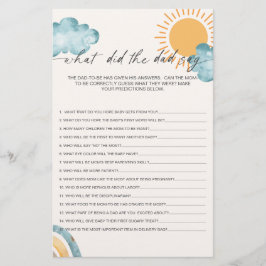 Was hat der Vater mit einer Baby-Duschkarte gesagt