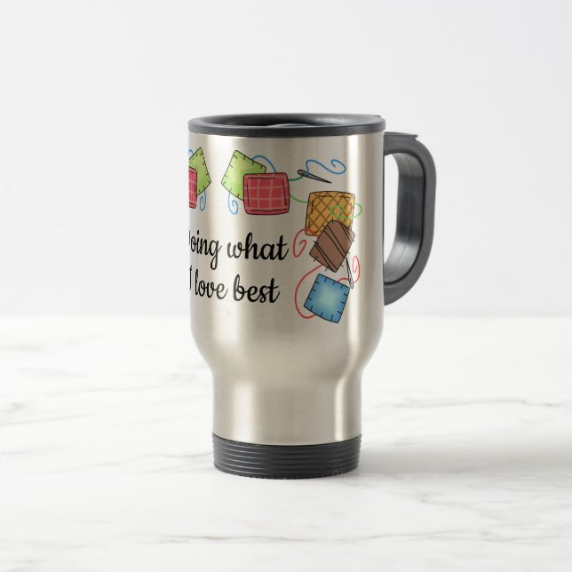 Was ich am besten Liebe mache Reisebecher (VorderseiteRechts)