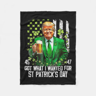 Was ich für St. Patricks Day Funny Trump Gewollt h Fleecedecke