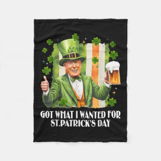 Was ich für St. Patricks Day Funny Trump Gewollt h Fleecedecke