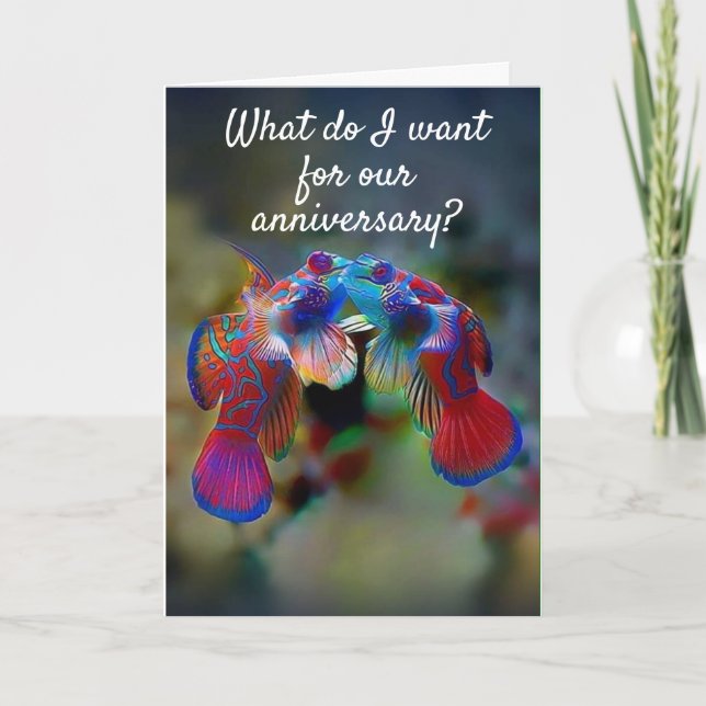 WAS ICH FÜR UNSER *ANNIVERSARY* GEWOLLT HABE, IST  KARTE (Vorderseite)