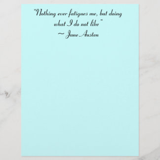 Was ich nicht mag, Jane Austen Zitat