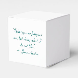 Was ich nicht mag, Jane Austen Zitat Geschenkschachtel