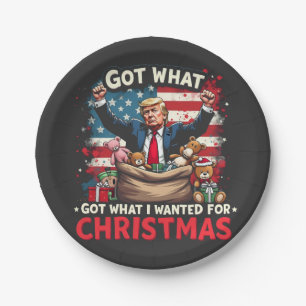 Was ich zu Weihnachten Gewollt habe, got Trump San Pappteller